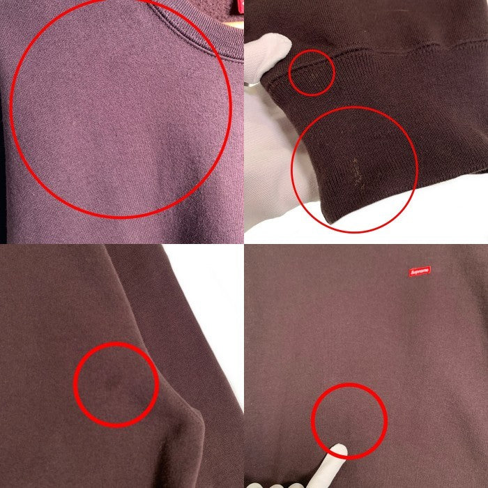 SUPREME シュプリーム 22AW Small Box Logo Crewneck Sweatshirt スモールボックスロゴ クルーネックスウェットトレーナー ブラウン Size M 福生店