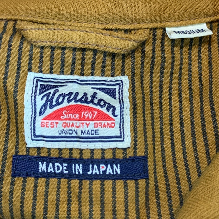 HOUSTON ヒューストン ヘリンボーン ワーク カバーオール ブラウン Size M 福生店