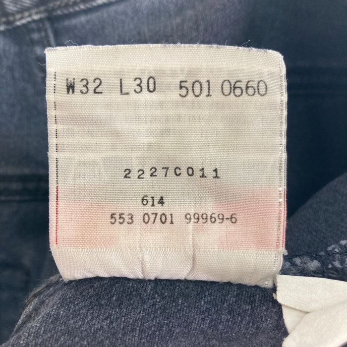 Levi's リーバイス 501-0660 501 USA製 ボタン裏553 01年製 後染めブラック デニムパンツ ブラック size32 瑞穂店