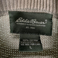 Eddie Bauer エディーバウアー コットン ハーフジップ セーター ベージュ カーキ Size L 福生店
