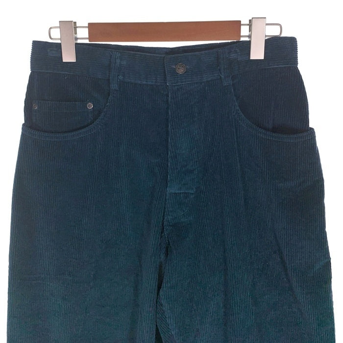80's STUSSY ステューシー 太畝コーデュロイ 5ポケットパンツ テーパード グリーン USA製 TALON42 黒タグ Size 31 福生店