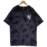 majestic マジェスティック Newyork Yankees ニューヨークヤンキース チームロゴ プリント 半袖 Tシャツ ブラック Size XL 福生店