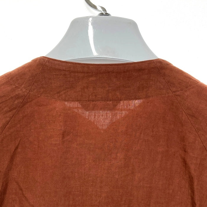 ARTS&SCIENCE アーツアンドサイエンス リネン ブラウス シャツ ブラウン 長袖 0241-L2089-1030 Size 1 瑞穂店