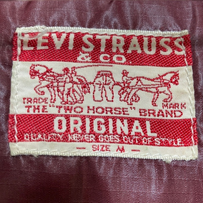 LEVI'S リーバイス フード付き バイカラー ダウンジャケット ダークグリーン×ボルドー sizeM 瑞穂店