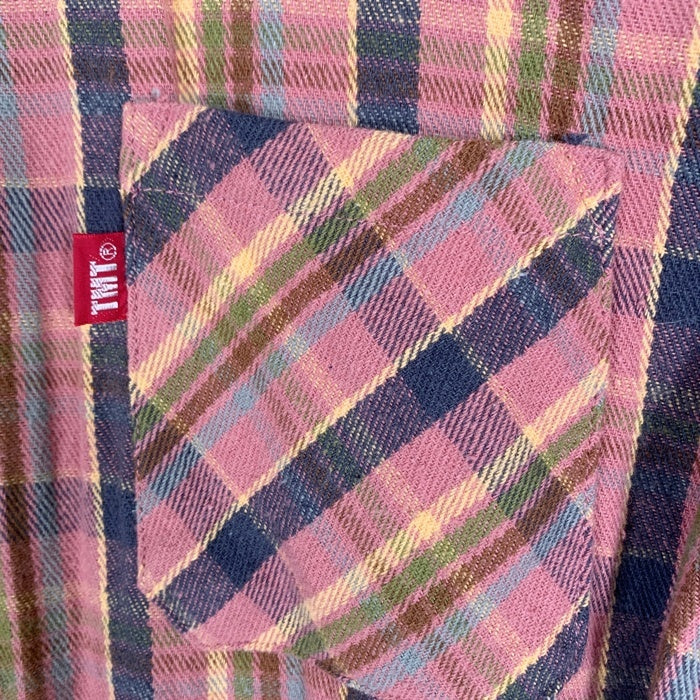 TMT ティーエムティー Heavy flannel Check Shirts ヘビーフランネルチェックシャツ レッド TSH-F2310 Size XL 福生店