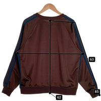Needles ニードルズ KEBOZ別注 Track Crew Neck Shirt トラッククルーネックシャツ パピヨン刺繡 ブラウン ネイビー LQ476 Size M 福生店