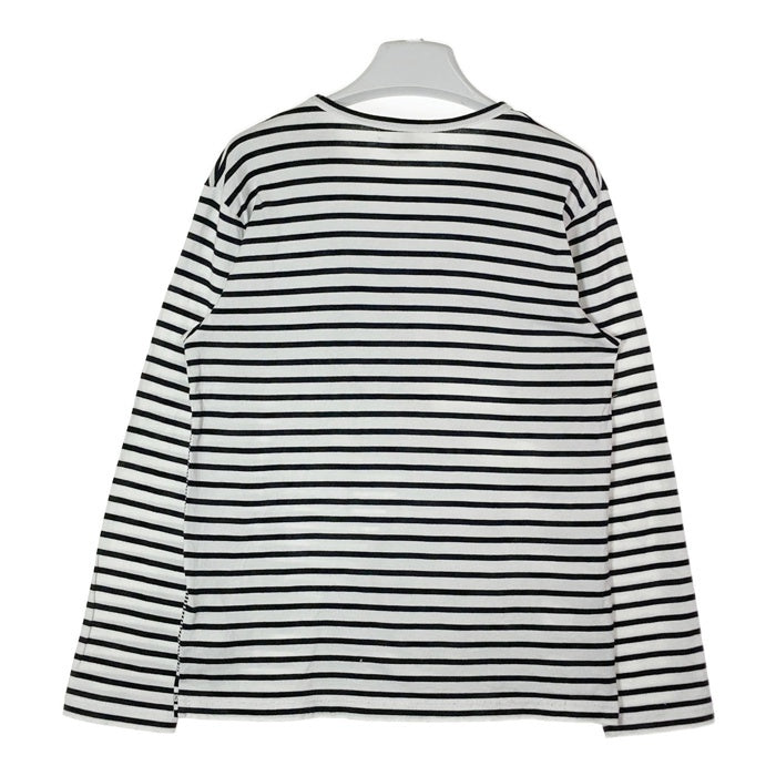 GANRYU COMME des GARCONS ガンリュウ ES-T020 AD2016 パッチワーク ボーダー 長袖Tシャツ ホワイトxブラック sizeS 瑞穂店