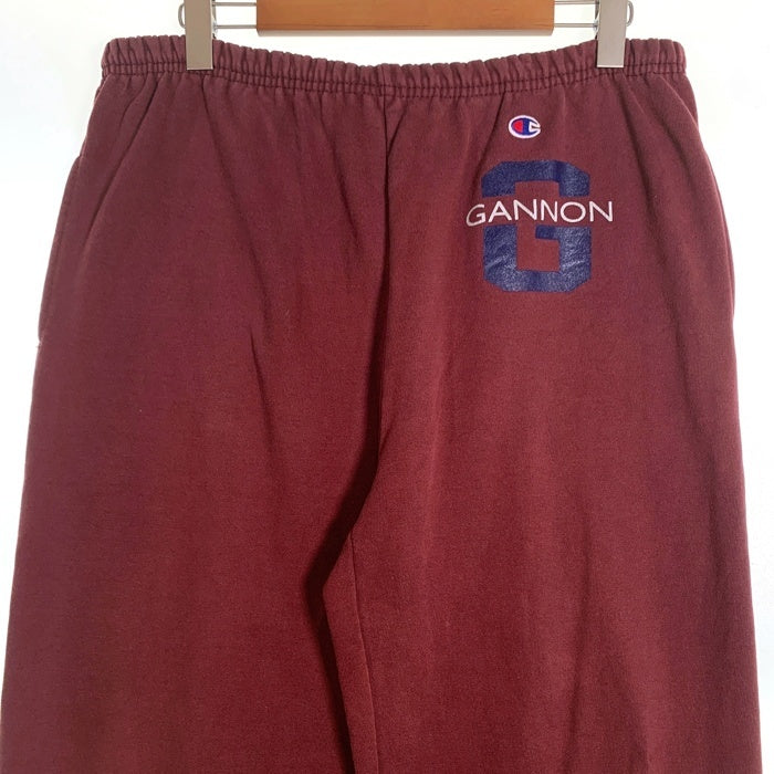 90's Champion チャンピオン GANNON プリント スウェットパンツ ボルドー USA製 Size XL 福生店