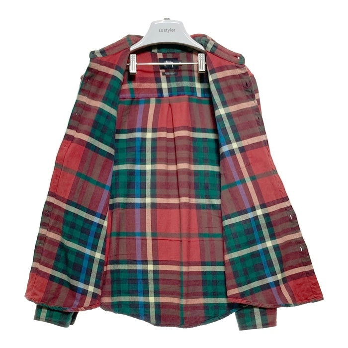 STUSSY ステューシー チェック フランネルシャツ レッド グリーン Size M 瑞穂店