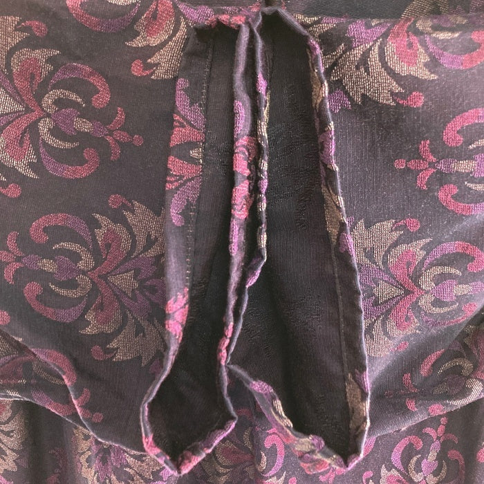 Needles ニードルズ S/S Classic Shirt-CU/R/S ORNAMENT Jq オープンカラーシャツ ジャカード 半袖 ネイビー パープル MR131 Size M 瑞穂店