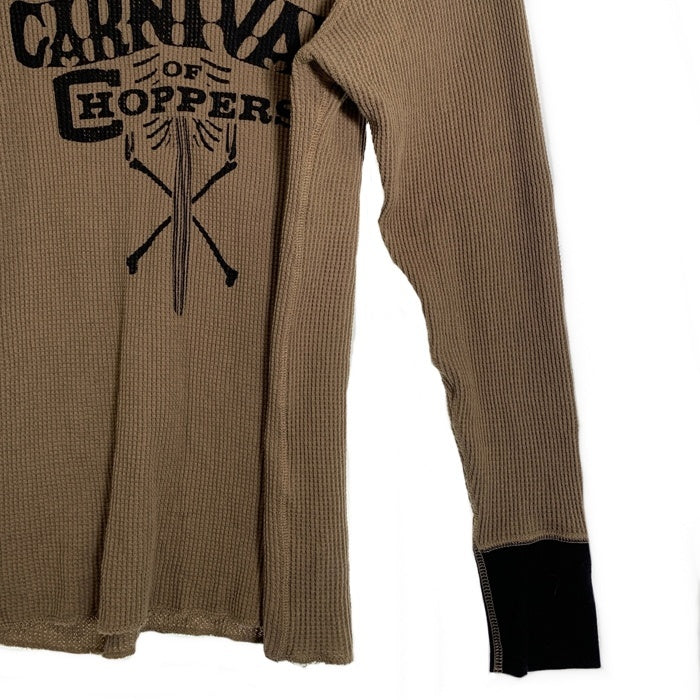 FREEWHEELERS フリーホイーラーズ Power Wear Carnival of HOPPERS クルーネックサーマルカットソー オリーブ ブラック Size M 福生店