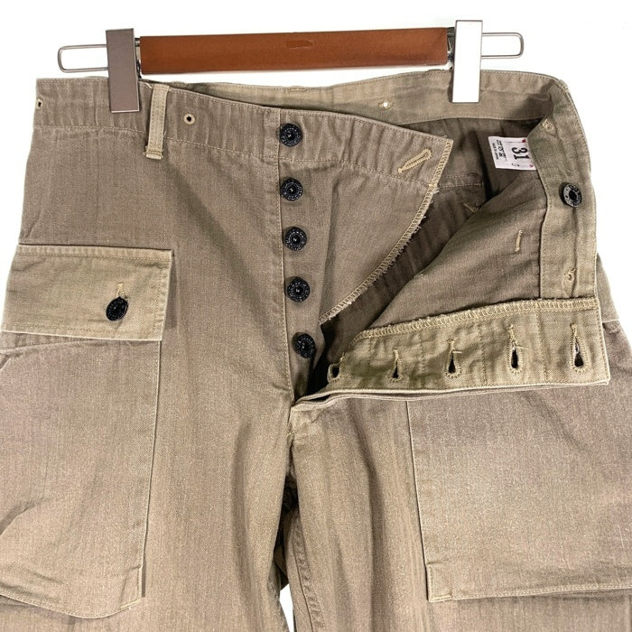 WAREHOUSE ウエアハウス USMC HBT Monkey Pants ヘリンボーン モンキーパンツ ライトオリーブ Size 31 福生店
