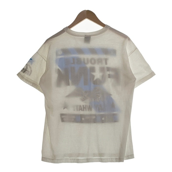 TROUBLE FUNK トラブルファンク SAY WHAT! 半袖 Tシャツ ホワイト イギリス製 Size EX Large 福生店