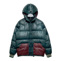 LEVI'S リーバイス フード付き バイカラー ダウンジャケット ダークグリーン×ボルドー sizeM 瑞穂店