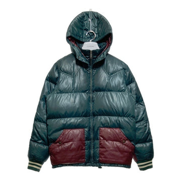 LEVI'S リーバイス フード付き バイカラー ダウンジャケット ダークグリーン×ボルドー sizeM 瑞穂店