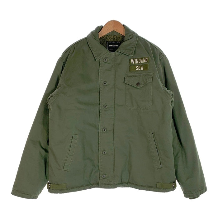 WIND AND SEA ウィンダンシー 23AW A2 DECK JACKET ミリタリーデッキジャケット オリーブ WDS-O-MLY-24-Q1-JK-02 Size XL 福生店