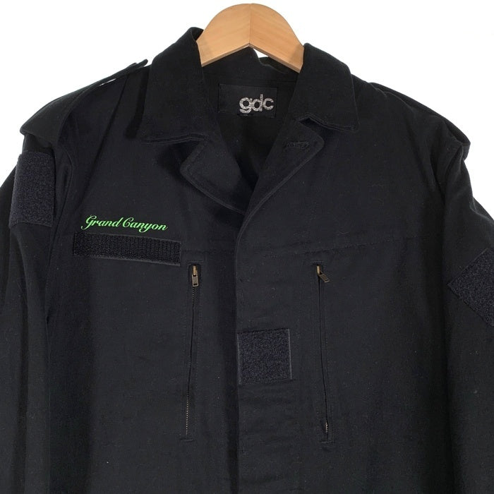 GDC ジーディーシー F-2タイプ  ミリタリー フィールドジャケット バックプリント コットン グランドキャニオン ブラック 日本製 Size L 福生店