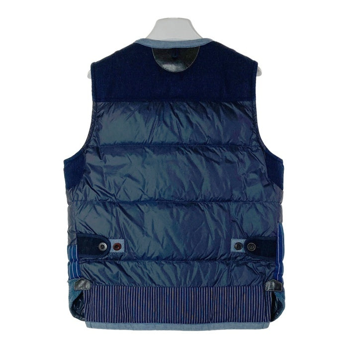 JUNYA WATANABE COMME des GARCONS MAN WO-V401 AD2014 ジュンヤワタナベ コムデギャルソンマン DUVETICA デュベティカ パッチワーク ダウンベスト ネイビー sizeS 瑞穂店