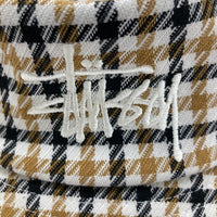 STUSSY ステューシー 132963 Big Logo Check Plaid Bucket Hat ロゴ刺繍 チェック バケットハット ベージュ sizeL/XL 瑞穂店