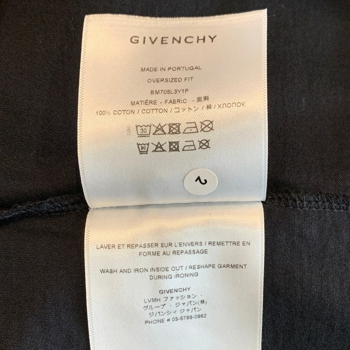 GIVENCHY ジバンシィ Rottwiler ロットワイラー ドッグプリント Tシャツ ブラック オーバーサイズ BM705L3Y1P Size S 福生店