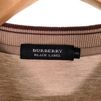 BURBERRY BLACK LABEL バーバリーブラックレーベル ホース刺繡 コットン ポリウレタン Tシャツ ブラウン BMV73-423-44 Size 3 福生店
