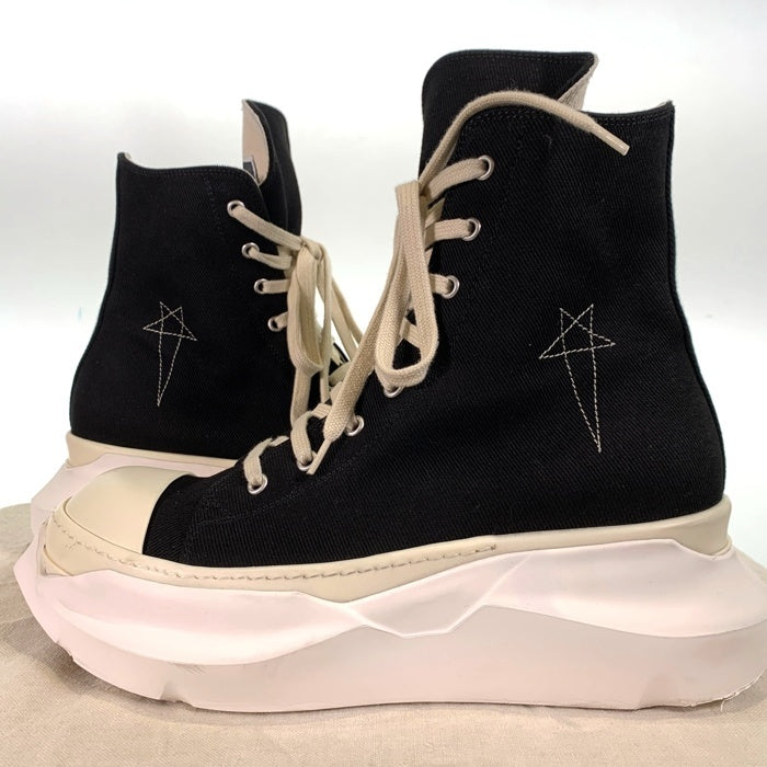 DRKSHDW ダークシャドウ リックオウエンス ABSTRACT SNEAK アブストラクト ハイカットスニーカー ブラック ミルク DU01E3840 DOEM9 Size 42 福生店