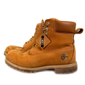 Timberland ティンバーランド STUSSY ステューシー サイドジップ イエローブーツ ライトブラウン 6129A Size US10.5 (28.5cm) 福生店