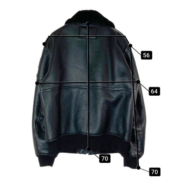 AVIREX アヴィレックス 6181072 MOUTON BOMMER JACKET B-3 ブラック size2XL 瑞穂店