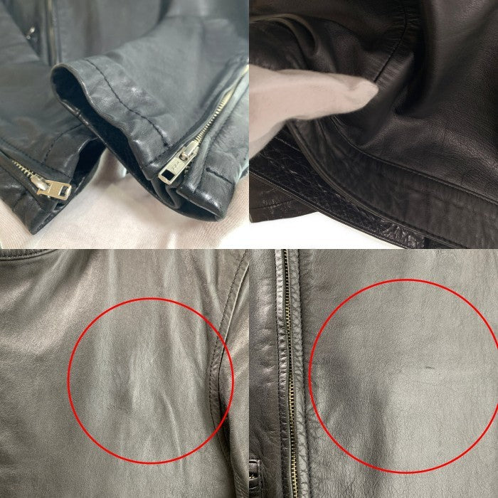 Paul Smith JEANS ポールスミスジーンズ シングル ライダースジャケット ホースハイド ブラック 593LB Size M 福生店