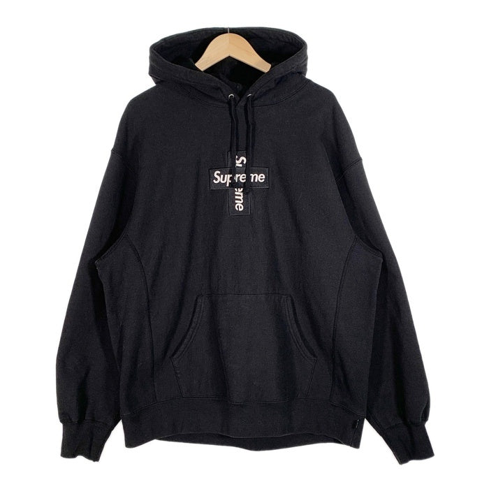 SUPREME シュプリーム 20AW Cross Box Logo Hooded Sweatshirt クロスボックスロゴ プルオーバー スウェットパーカー ブラック Size XL 福生店