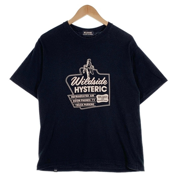 HYSTERIC GLAMOUR ヒステリックグラマー WILDSIDE ヨウジヤマモト MOTEL Tee プリントTシャツ ブラック SZ-T14-032 Size 4 福生店