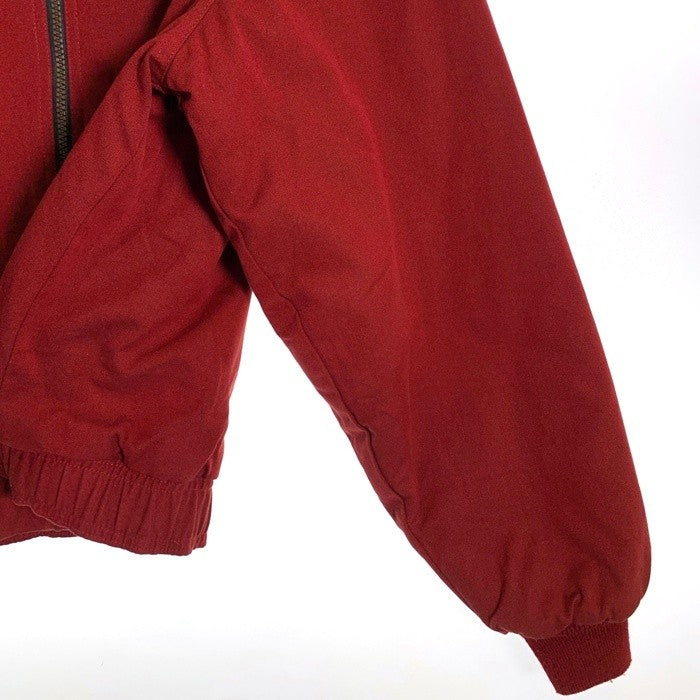 80’s L.L.Bean エルエルビーン スタンドカラー コットンキャンバスジップアップジャケット ウールチェックライナー レッド Size M 福生店