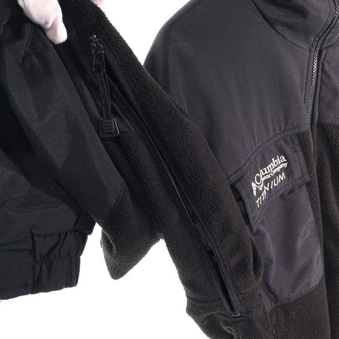 90's 00's Columbia コロンビア Titanium Fleece Jacket チタニウム フリース ジャケット ブラック Size M 福生店