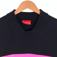 SUPREME シュプリーム 17AW Polo Crewneck ポロクルーネック スウェットトレーナー ブラック ピンク Size L 福生店
