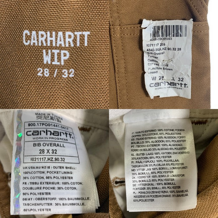 Carhartt WIP カーハートワークインプログレス BIB OVERALL ビブオーバーオール ブラウン I021117.HZ Size 28×32 福生店