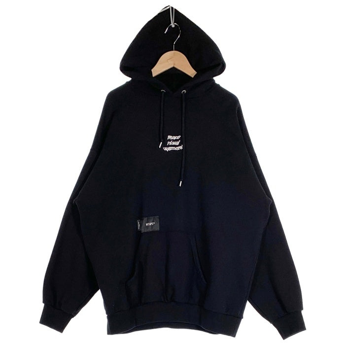 WTAPS ダブルタップス AW TEARY HOODY COTTON プルオーバー フーディー パーカー ブラック Size 04 福生店