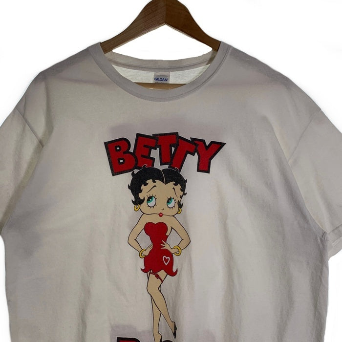 00`s BETTY BOOP ベティー・ブープ プリントTシャツ ホワイト GILDAN2枚タグ 1996コピーライト Size L 福生店