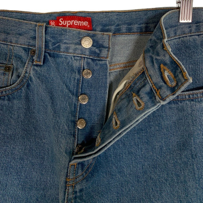 SUPREME シュプリーム Stone Washed Slim Jean ストーンウォッシュ スリムジーンズ デニムパンツ ライトブルー USA製 Size 30 福生店