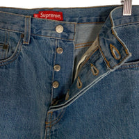 SUPREME シュプリーム Stone Washed Slim Jean ストーンウォッシュ スリムジーンズ デニムパンツ ライトブルー USA製 Size 30 福生店