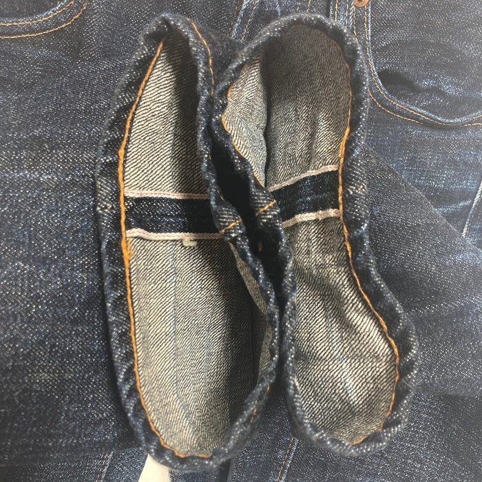 WAREHOUSE ウエアハウス 1100 ボタンフライ デニムパンツ ジーンズ 牛パッチ インディゴ Size 28×32 瑞穂店