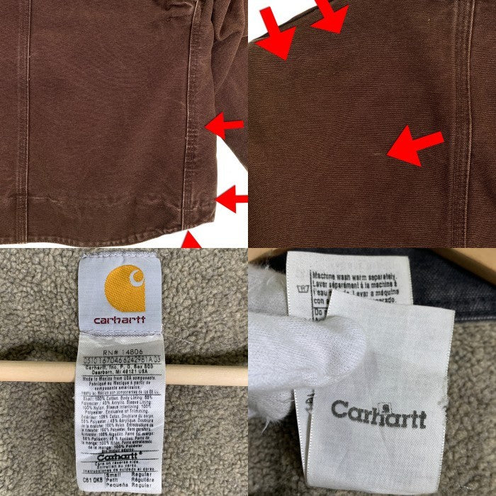 Carhartt カーハート Ridge Coat リッジコート ダックキャンバス ジップアップジャケット ダークブラウン メキシコ製 C61 DKB Size S-R 福生店