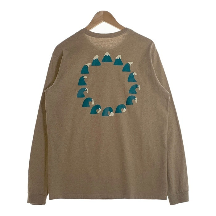 Patagonia パタゴニア M's L/S Chasing Peaks Responsibili-Tee 長袖 Tシャツ ロンT ベージュ Size L 福生店
