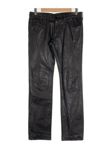 NUMBER(N)INE ナンバーナイン レザーパンツ ブラック レオパード Size 3 福生店