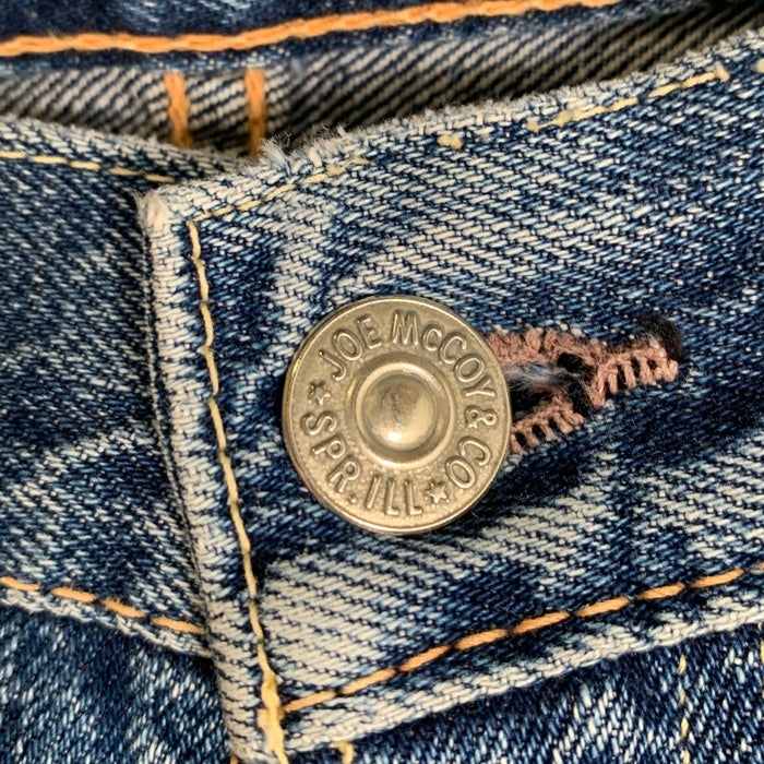 JOE McCOY ジョーマッコイ 905 ボタンフライ 赤耳 セルビッチ デニムパンツ ライトブルー Size W36 L30 福生店