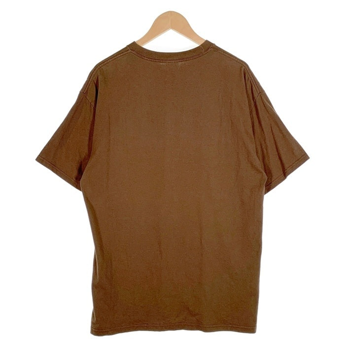 00`s STUSSY ステューシー Bulldog Photo ブルドッグ フォトプリントTシャツ ブラウン メキシコ製 Size L 福生店