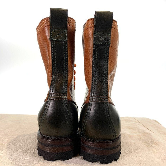 FRYE フライ DUCK BOOTS オールレザー ダックブーツ ブラウン グリーン 内ファー 3487131 Size US 8 1/2D (26.5cm) 福生店