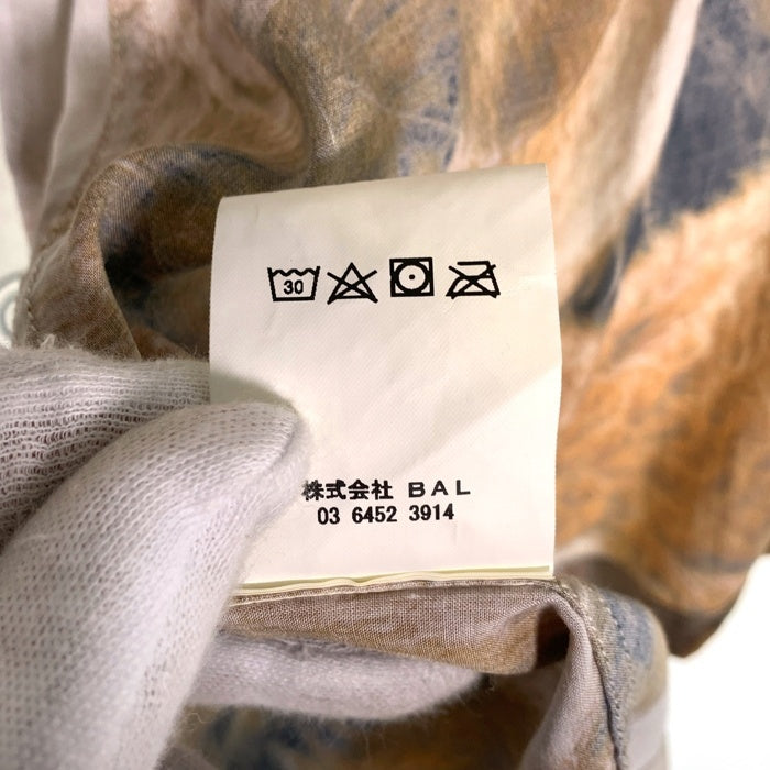 BAL ORIGINAL バル オリジナル フォトコラージュ 半袖 オープンカラーシャツ マルチ Size M 福生店