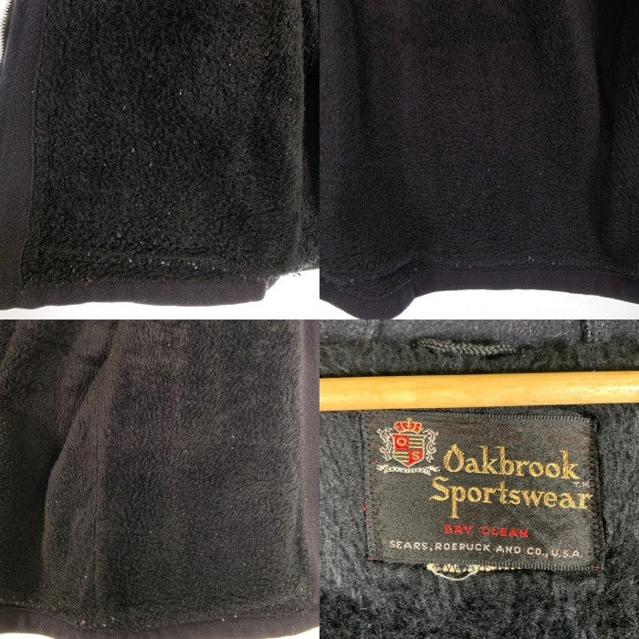 60's Oakbrook Sportswear オークブルックスポーツウェア ウール ジップアップジャケット ブラック TALON ヒゲロング Size L 相当 福生店