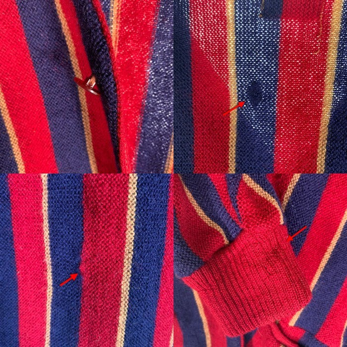 McGREGOR マックレガー ニット カーディガン レッド ネイビー Size M 福生店
