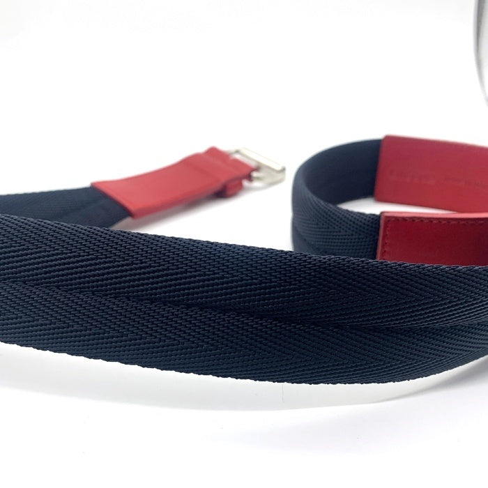 PRADA プラダ LUNA ROSSA ルナロッサ レザーナイロンベルト レッド ブラック LRC002 イタリア製 Size 34/85 福生店